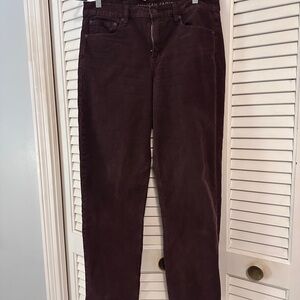 American Eagle Deep Burgundy Corduroy Pants